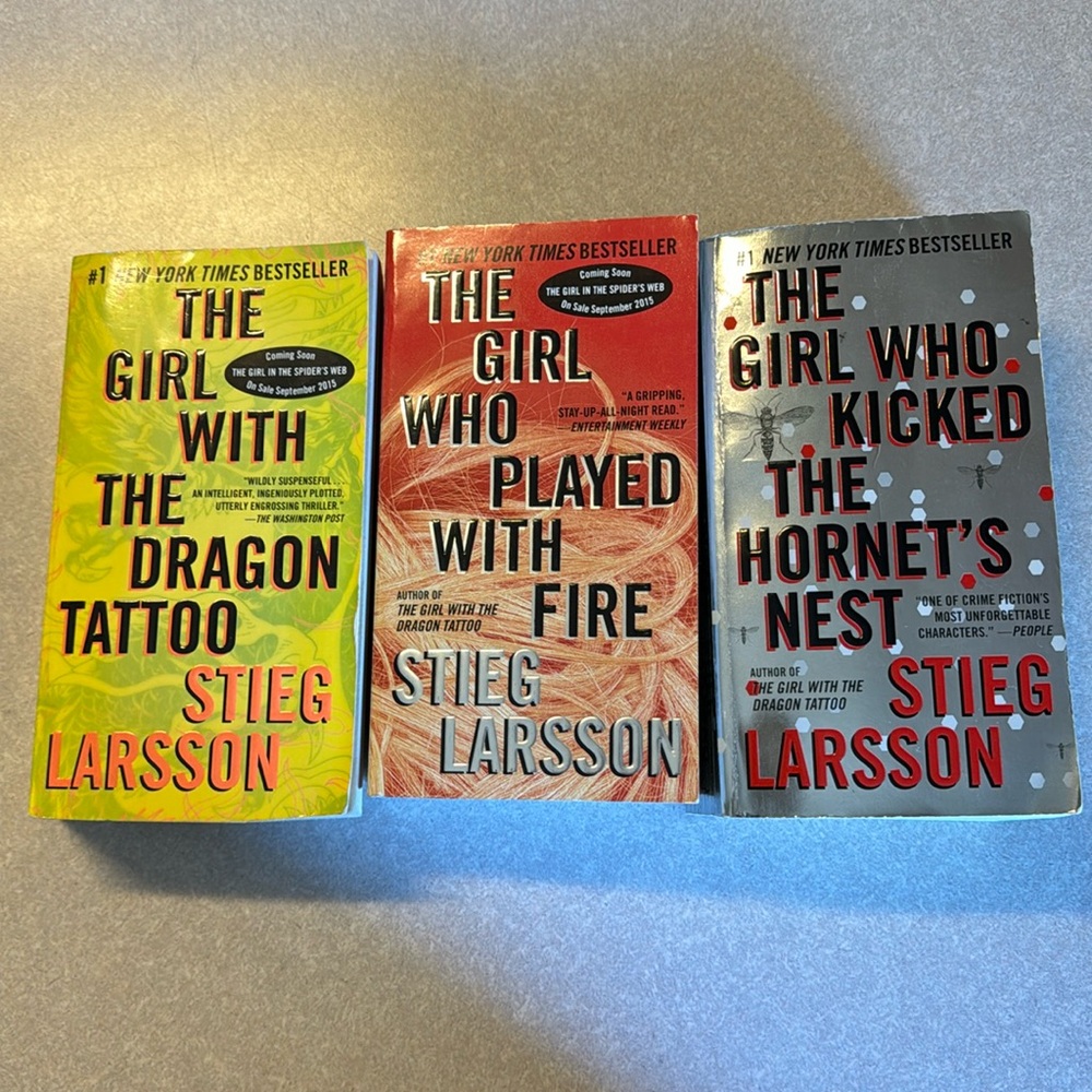 The Girl with the Dragon Tattoo Stieg Larsson Trilogy 3 Paperback Book Bundle